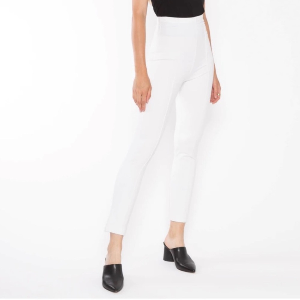 NWT Ripley Rader PONTE KNIT SLIM LEG PANT Size 3 Medium White/Ivory